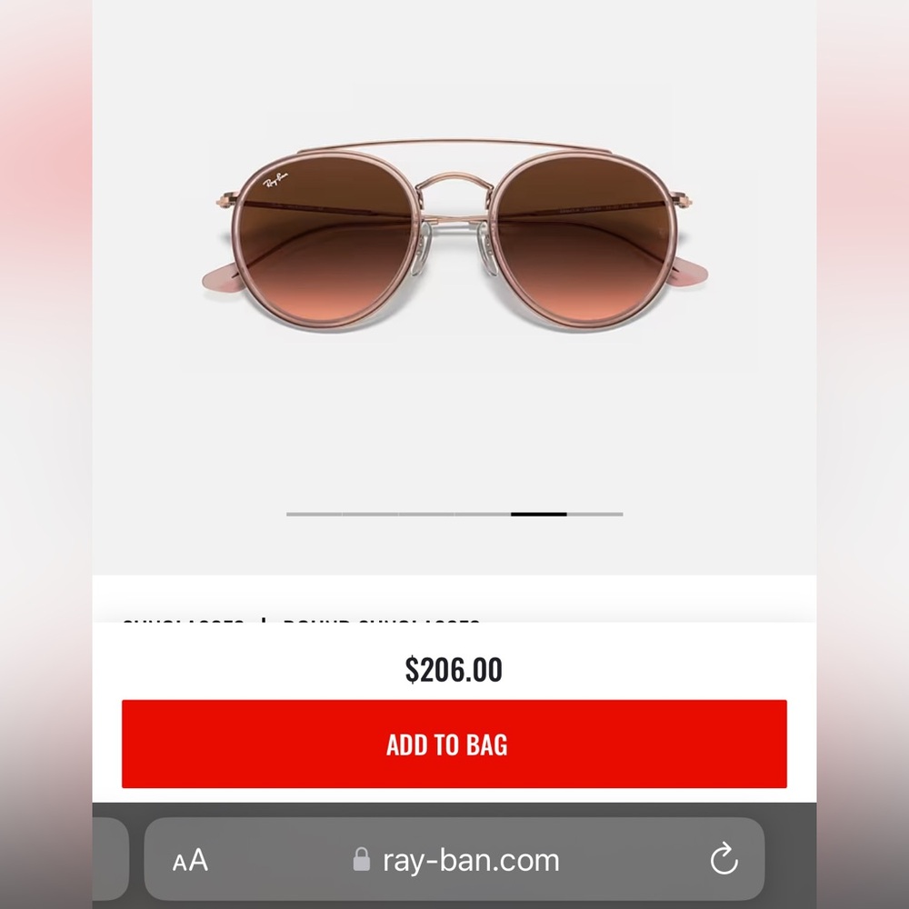 RAY-BAN SUNGLASSES - Round Double Bridge with Rayban case!